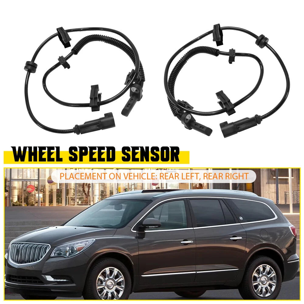 2X Rear ABS Wheel Speed Sensors for Buick Enclave & GMC Acadia (2008–2017)