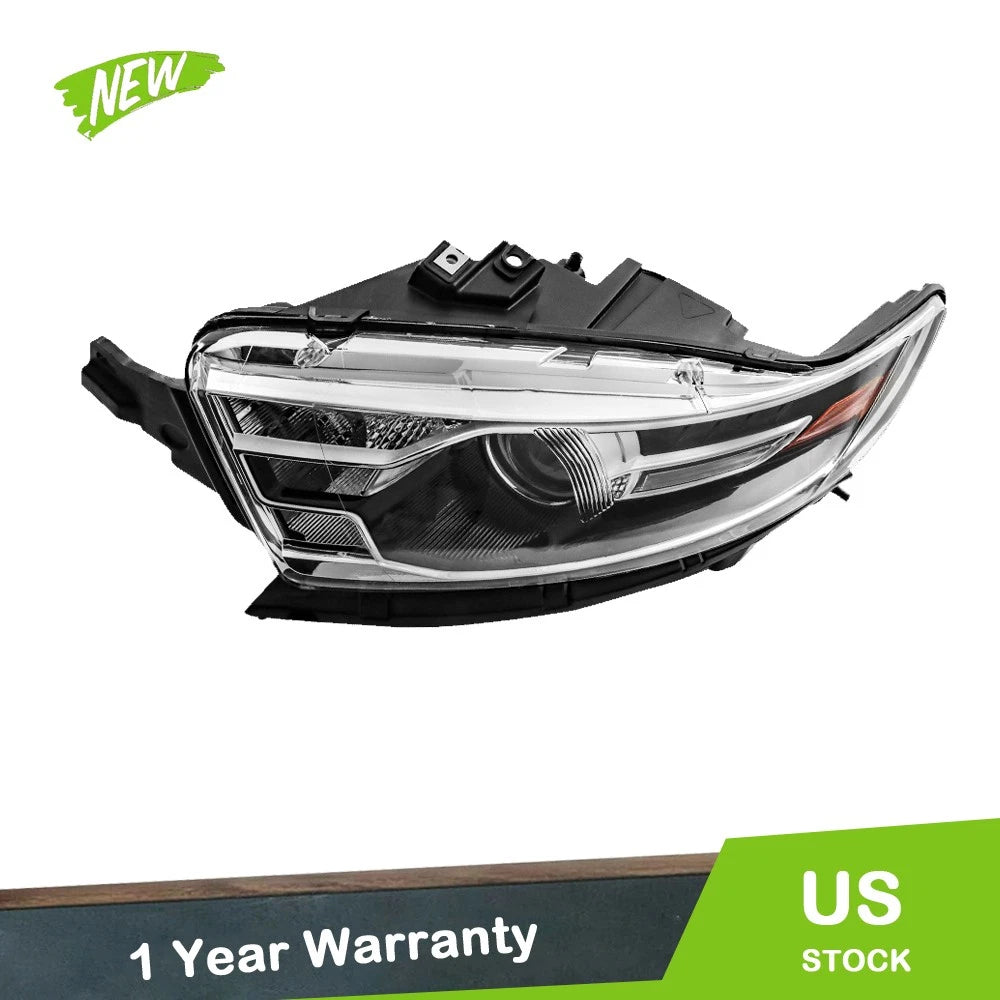 Left Headlight for Ford Taurus (2016–2019) Clear Lens Halogen