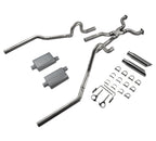 2.5" Dual Exhaust Full Boar Muffler Slash Cut Tip for P71 Crown Vic (2004–2011)