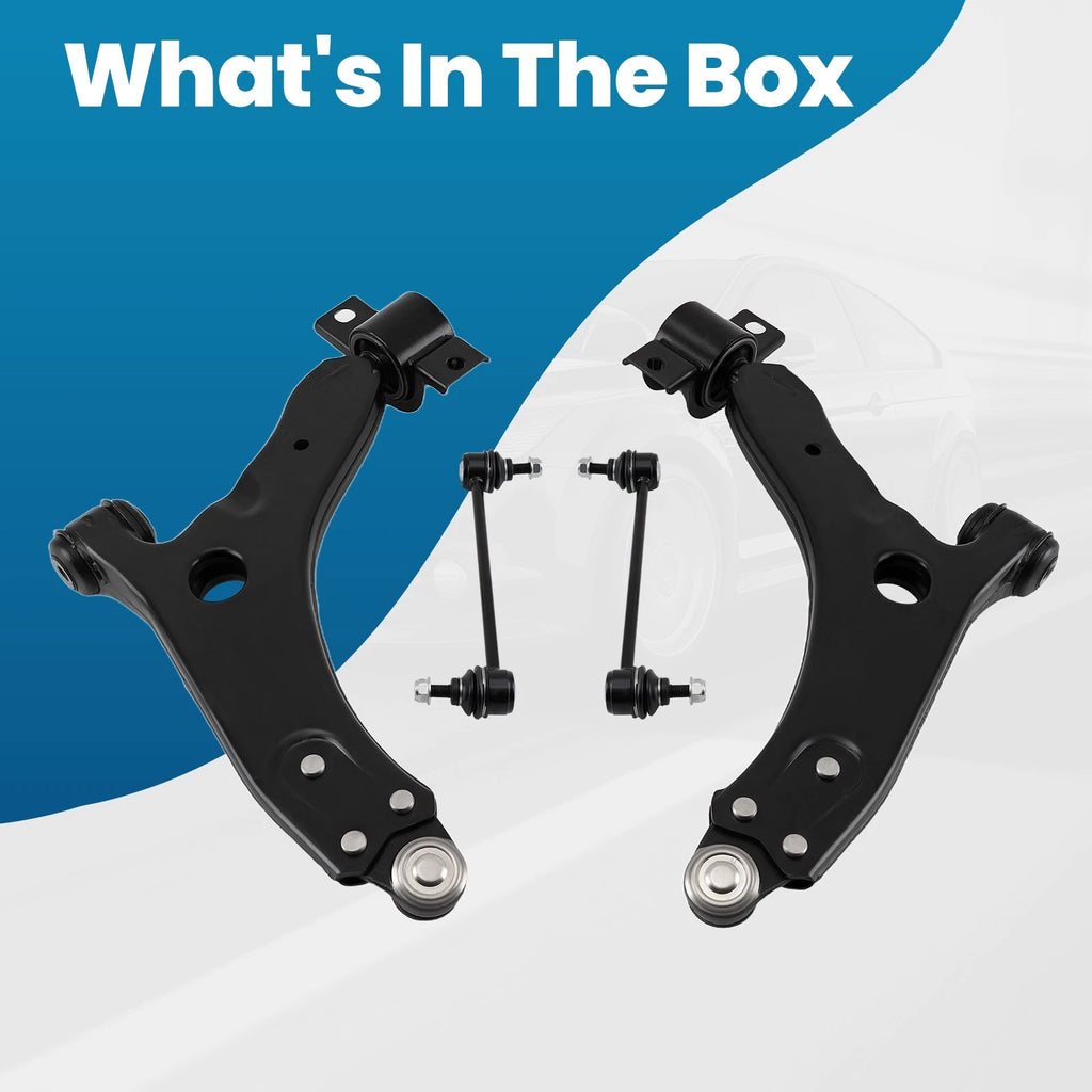 Front Lower Control Arms with Ball Joints & Stabilizer Links for Ford Focus (2004–2011)