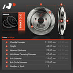 Rear Disc Brake Rotors for Chevy Camaro (2010–2015) Cadillac CTS (2008–2019)