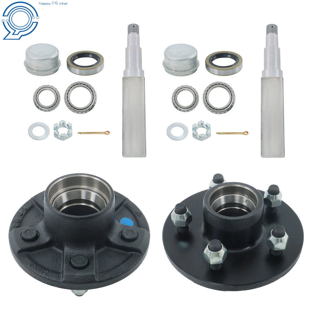 3500 lbs Trailer Hub with Bearing Kit for Axle #84 (5 on 4.5", 11")