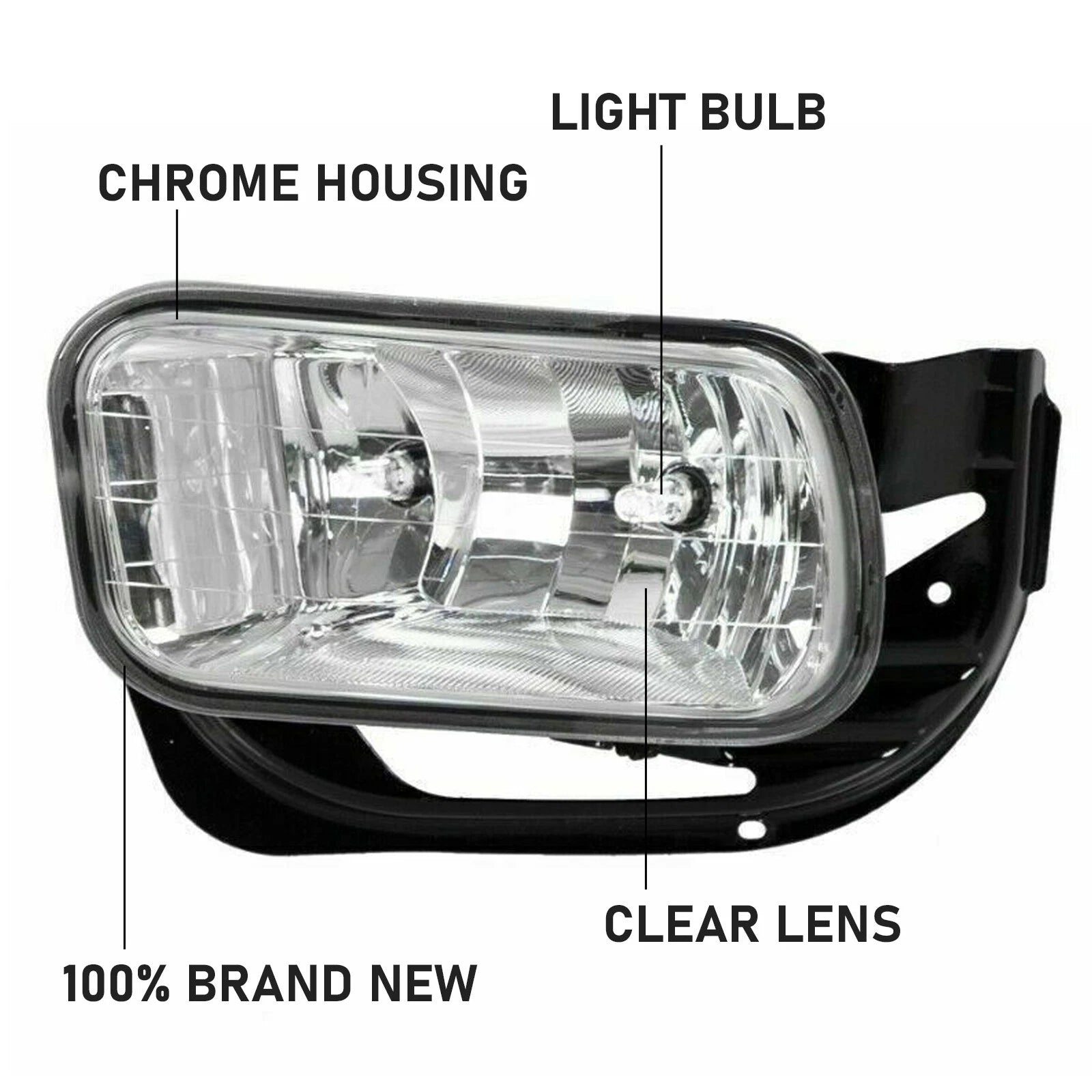 Set of 2 Fog Lights for Dodge Ram 1500 2500 3500 (2009–2012) w/Bracket