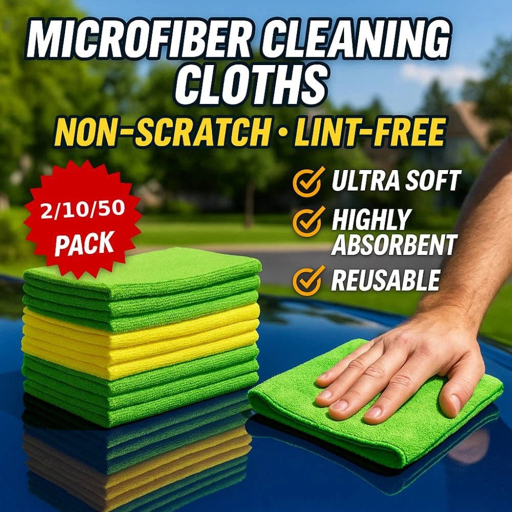 2X Ultra Absorbent Microfiber Towels for Home Cleaning