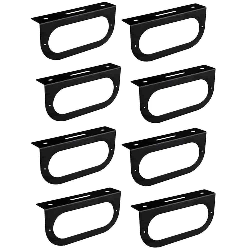Set of 8 Light Mounting Brackets for Oval 6" Lights