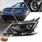 Driver Side Projector Headlight Lamp for Ford Fusion (2010–2012) Black