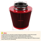 3" Cold Air Intake Cone Filter for Automotive Applications