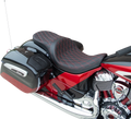 Low Profile Touring Seat for Harley-Davidson (2014–2023) - Double Diamond Red
