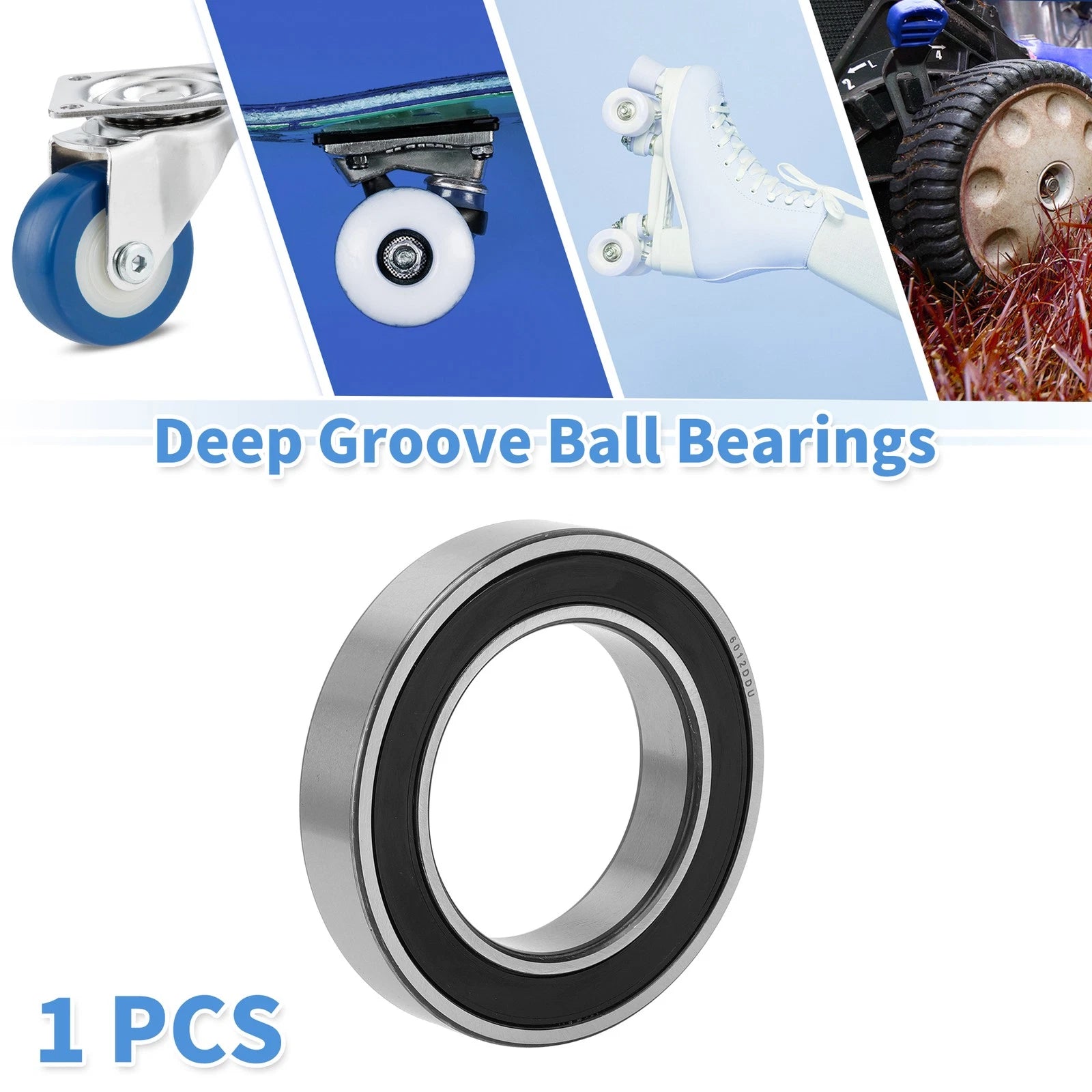 Deep Groove Ball Bearing 6012DDU for Scooter Skateboard Wheel (60x95x18mm)