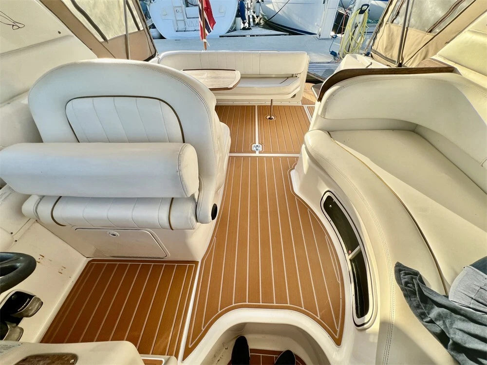 Swim Platform Cockpit Pad for Sea Ray Sundancer 290 (1997–2001) EVA Teak Floor