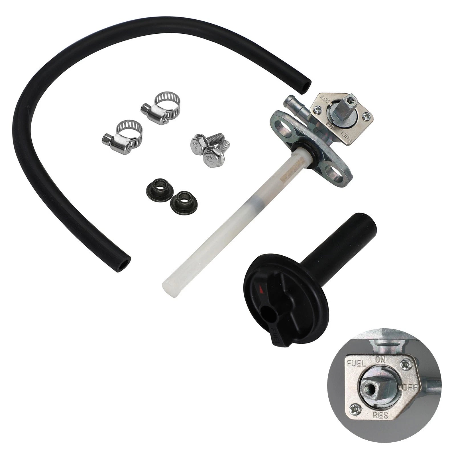 Fuel Gas Petcock Valve & Lever for Honda Recon 250 Rancher 350 Foreman 500 (2000–2023)