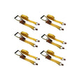 Set of 6 Wire Hook Ratchet Straps for Tractors RVs Campers Trucks