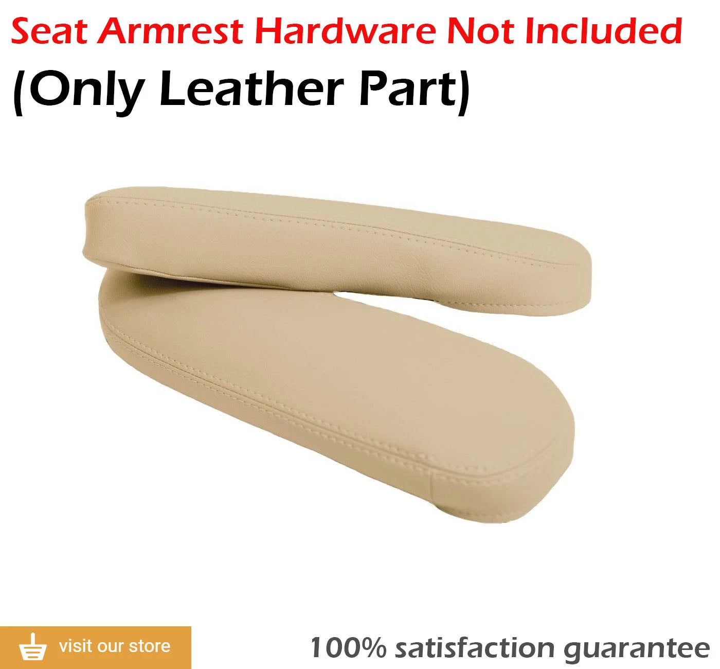 Front Seat Armrest Cover for Toyota Sienna (2011–2017) Beige Leather Synthetic