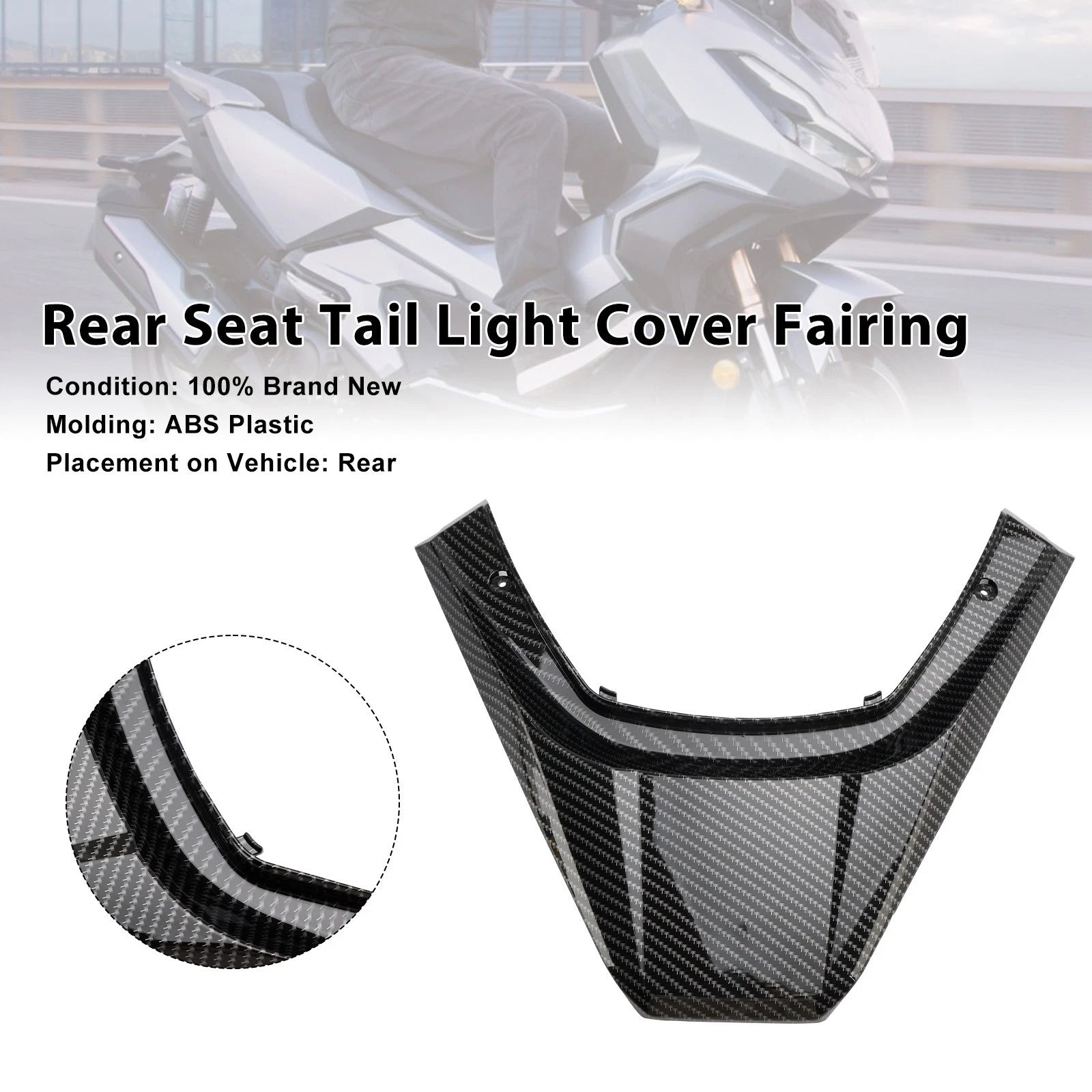 Rear Seat Tail Light Cover Fairing for Honda ADV 350 (2022–2025) Carbon