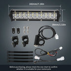 LED Headlight Light Bar Kit 60W for Kawasaki KLX110 KLX110L (2010–2021)