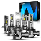 Set of 2 H11 9005 9006 H13 H4 H7 LED Headlight Bulbs 40000LM 6500K