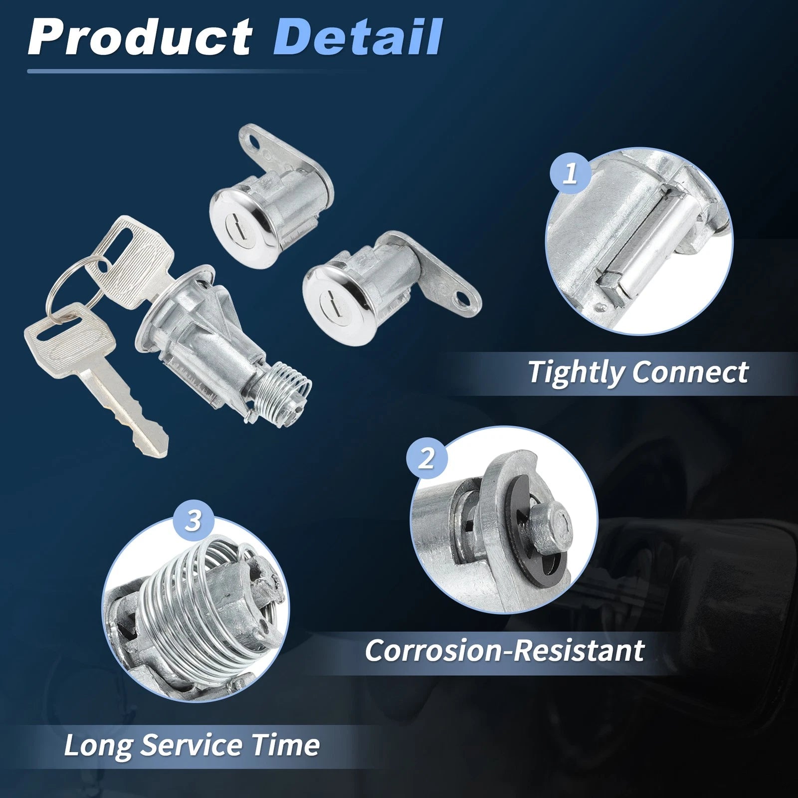 Door and Trunk Lock Cylinders Kit for Ford Thunderbird (1970–1986)