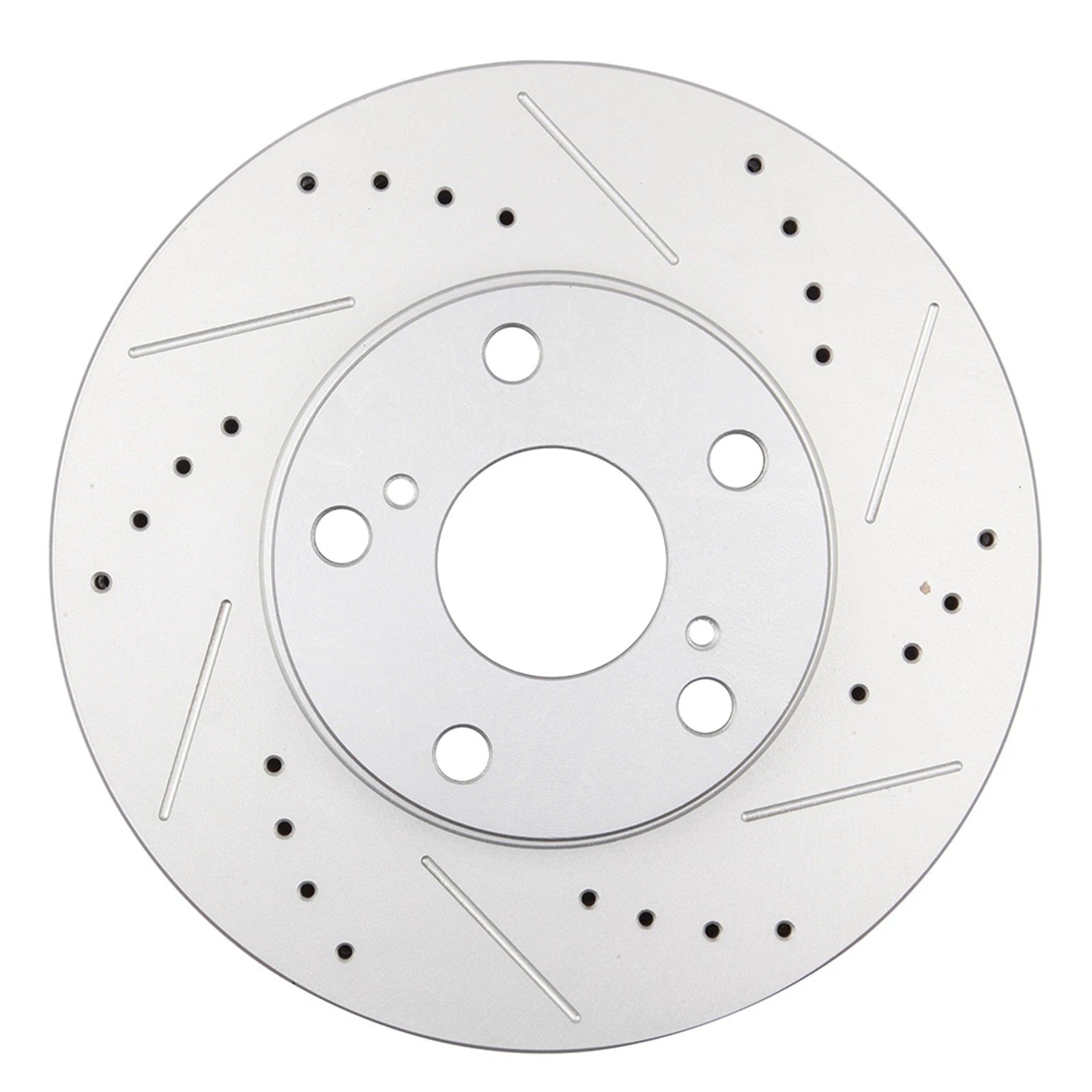 Set of 2 Drilled & Slotted Front Brake Rotors with Ceramic Pads for Toyota Camry (2002–2006)