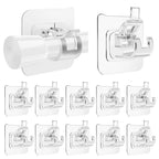 Set of 2 Transparent No Drill Brackets for Curtain Rods 0.39-0.78 Inch