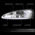 Chrome Housing Clear Lens 3D LED DRL Headlights for Pontiac Grand Prix (2004–2008)