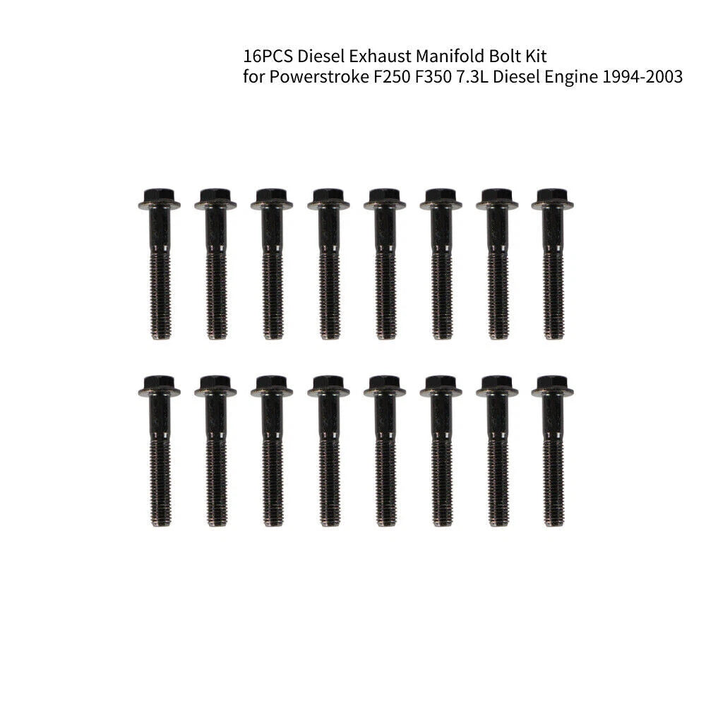 Exhaust Manifold Bolt Kit for Ford 7.3L Powerstroke F250 F350 (1994–2003)