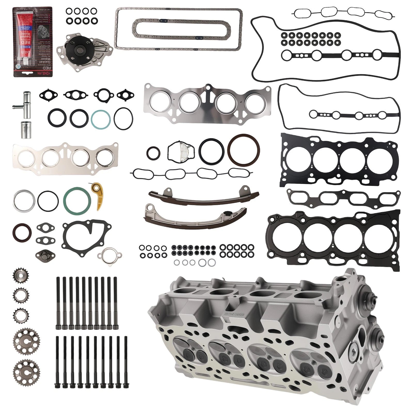 Cylinder Head Gasket Set + Timing Chain Kit for Toyota Scion 2.4L (2004–2015)