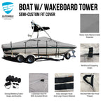 Heavy Duty Trailerable Boat Storage Cover for Chaparral 196 SSi