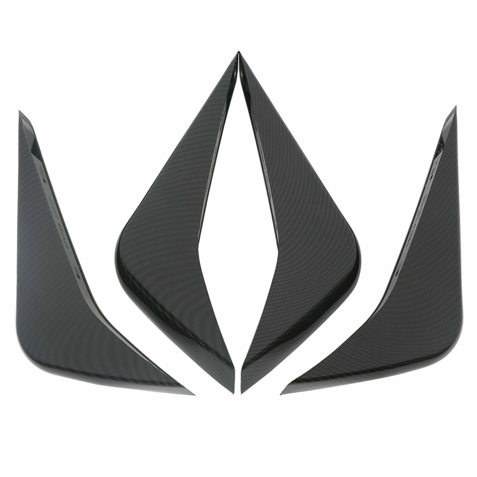 Set of 4 Rear Lower Air Diffuser Fins for Chevrolet Corvette C7 (2014–2019)