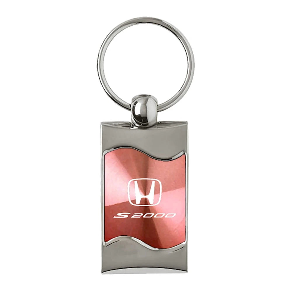 Pink Rectangular Wave Keychain - Officially Licensed for Honda S2000