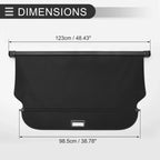 Retractable Cargo Cover for Lexus CT200h 2011-2017 Trunk Parcel Shelf Black