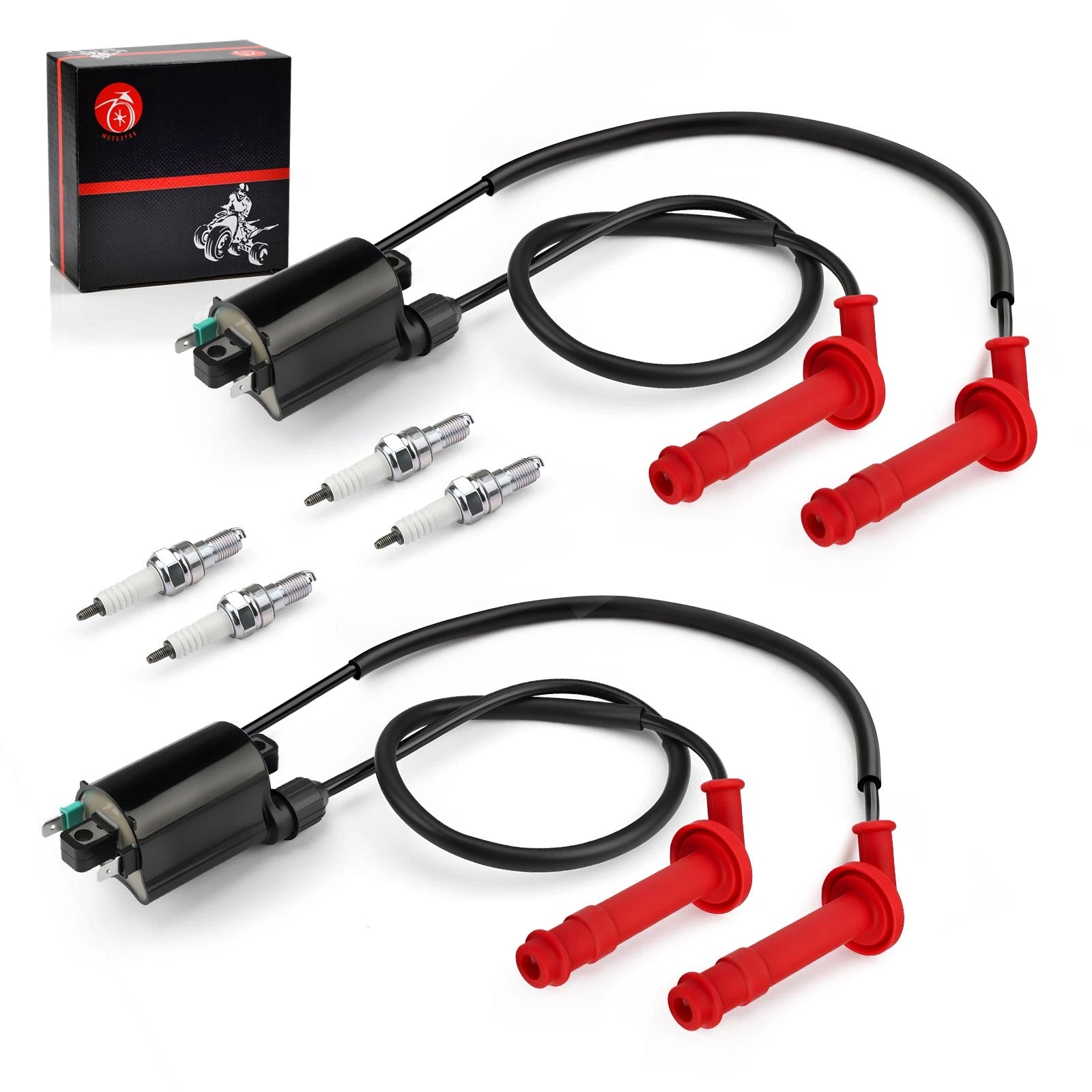 2X Ignition Coil & Spark Plug for Honda CBR600F2 (1991–1994) CBR600F3 (1995–1998)