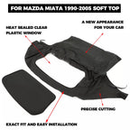 Soft Top Convertible Window for Mazda Miata (1990–2005) Black & Clear