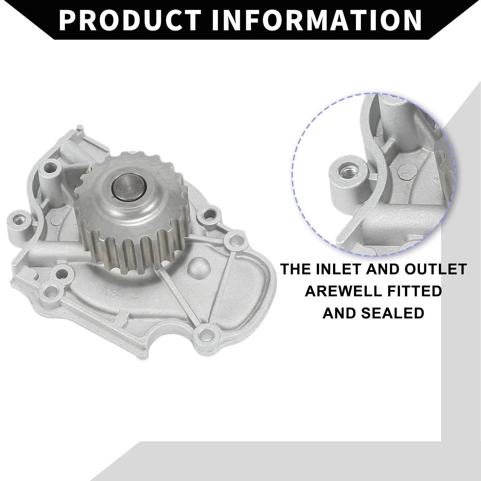 Water Pump for Honda Civic Acura Integra (No. 19200PT2003) with Rubber Ring Kit
