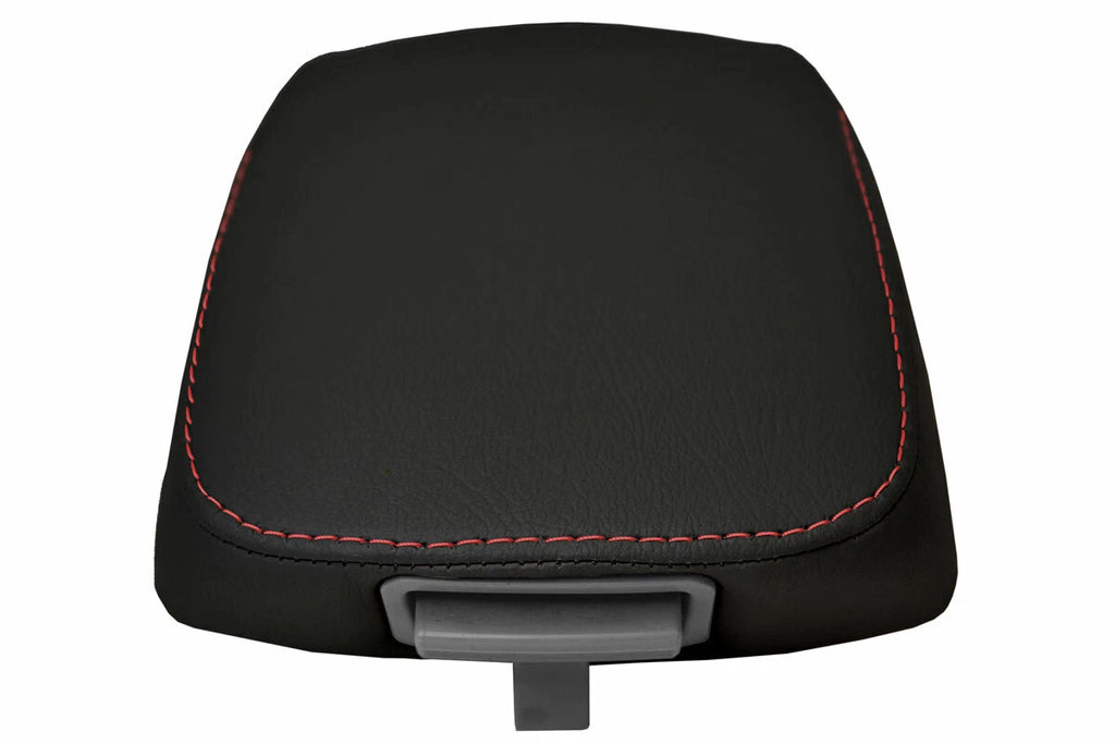 Center Console Lid Armrest Cover for Kia Sportage (2005–2010) Red Stitch
