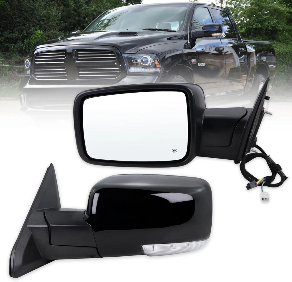Set of 2 Mirrors for Ram 1500 (2013–2019) Manual Fold Power Adjust Heated