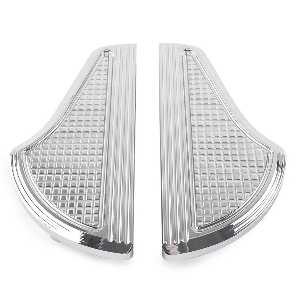 Rear Passenger Floorboards 1Pair Aluminum for Harley Touring (1993–Present) Chrome