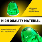 10X Green Flash LED Side Marker Lights for Truck Trailer (12V)
