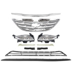 Set of 10 Chrome Grille Fog Light Bumper Brackets for Sonata (2011–2014)