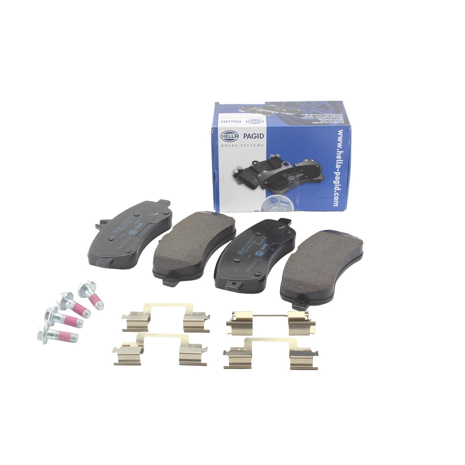 Set of 4 Hella Front Low-Metallic Brake Pads for MB X204 GLK250 GLK350