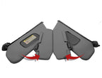 Sunvisors Extension Covers for Ford F250 F350 F450 (1999–2007) Med Flint Gray