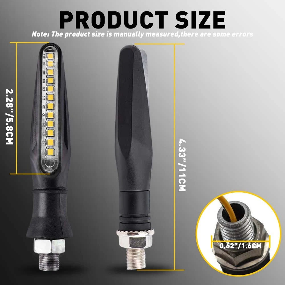 4X LED Turn Signal Lights for Suzuki DR650SER, DRZ400SM, DRZ400 (2000–2023)