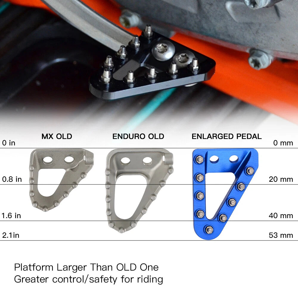 Wide Brake Pedal Tip Plate for Husqvarna TC250 TE250 TE300 FC FE (2017–2025)
