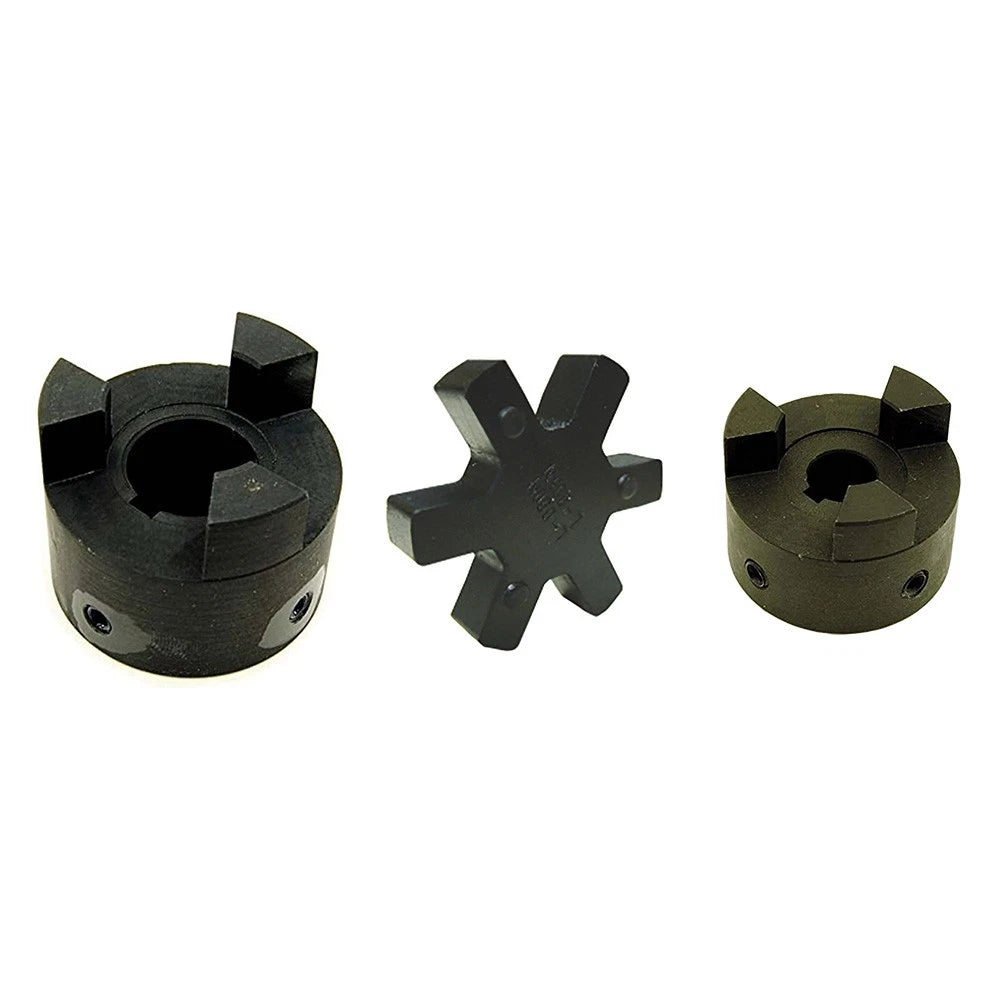 Set of 2 L095 L-Jaw Couplings & Rubber Spider Coupler for