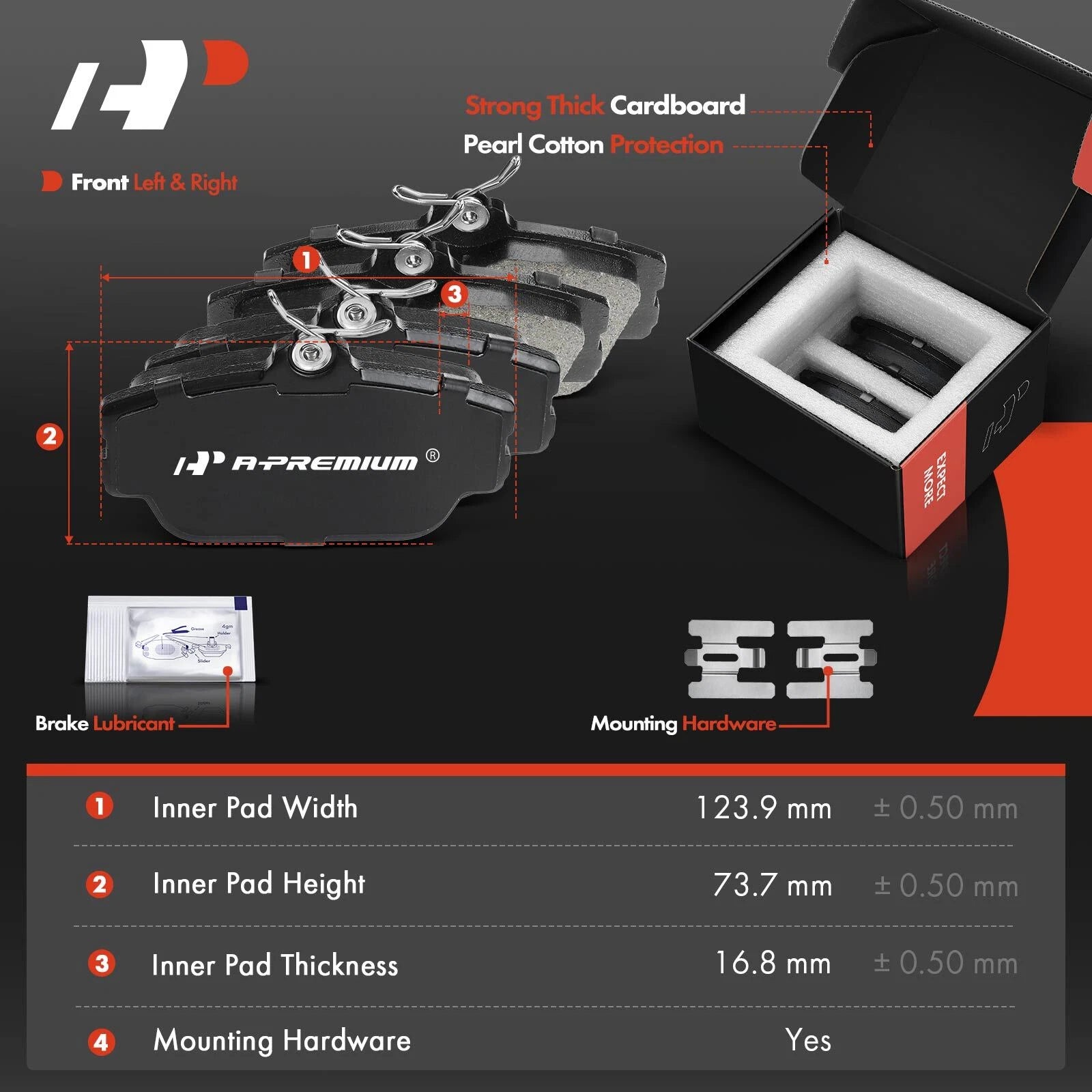 Front Disc Brake Rotor Pad & Hub Bearing for Ford Taurus Mercury Sable (1996–2005)