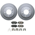 Rear Brake Kit 262mm Disc & Akebono Ceramic Pads for Elantra GT Veloster Soul (2013–2019)