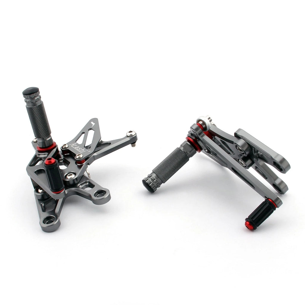Rearset Foot Pegs for Kawasaki ZX10R (2006–2007) Gray AV