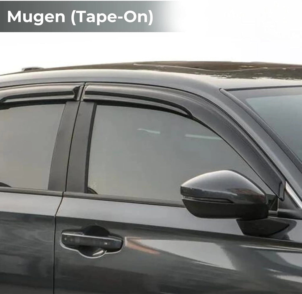 Mugen Style Window Visor Sun Rain Guards for Honda Accord 2013–2017
