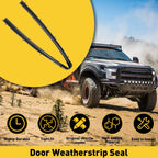 Rubber Weather Strip Seal Front Door for Ford F250 F550 (1999–2007) F81Z-2520758-AA