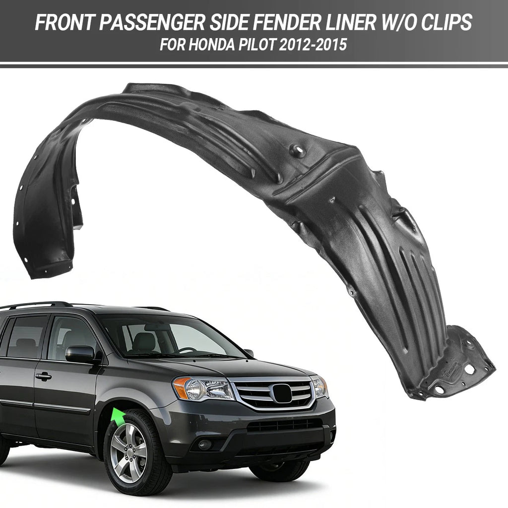 Front Passenger Side Fender Liner for Honda Pilot (2012–2015) HO1249153
