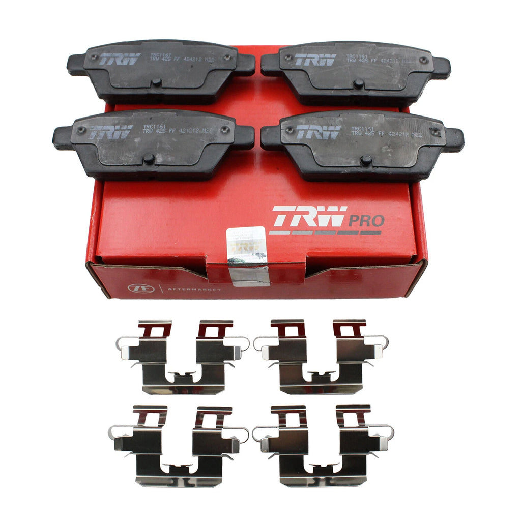 Set of 4 TRW Pro Rear Ceramic Brake Pads for Ford Fusion MKZ Zephyr (2006–2012)
